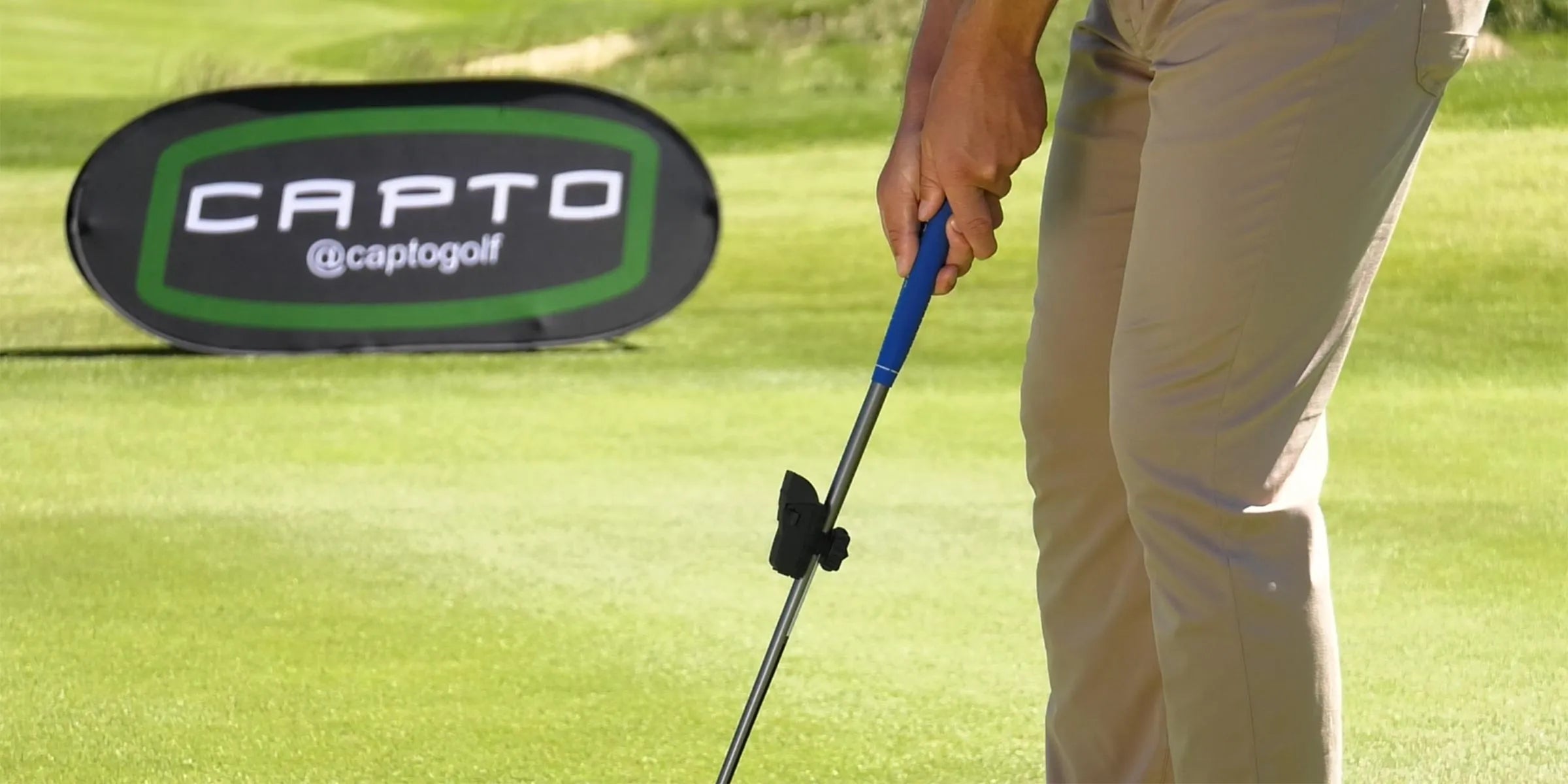 Close up of Capto Gen 2 being used on a putter